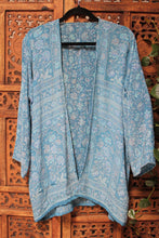 Load image into Gallery viewer, Blue Garden Silk Jacket