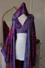 Load image into Gallery viewer, Purple Moon Flower Kimono &amp; Halter Top