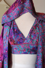 Load image into Gallery viewer, Purple Moon Flower Kimono &amp; Halter Top