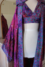 Load image into Gallery viewer, Purple Moon Flower Kimono &amp; Halter Top