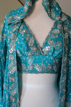 Load image into Gallery viewer, Blue Crush Kimono &amp; Halter Top